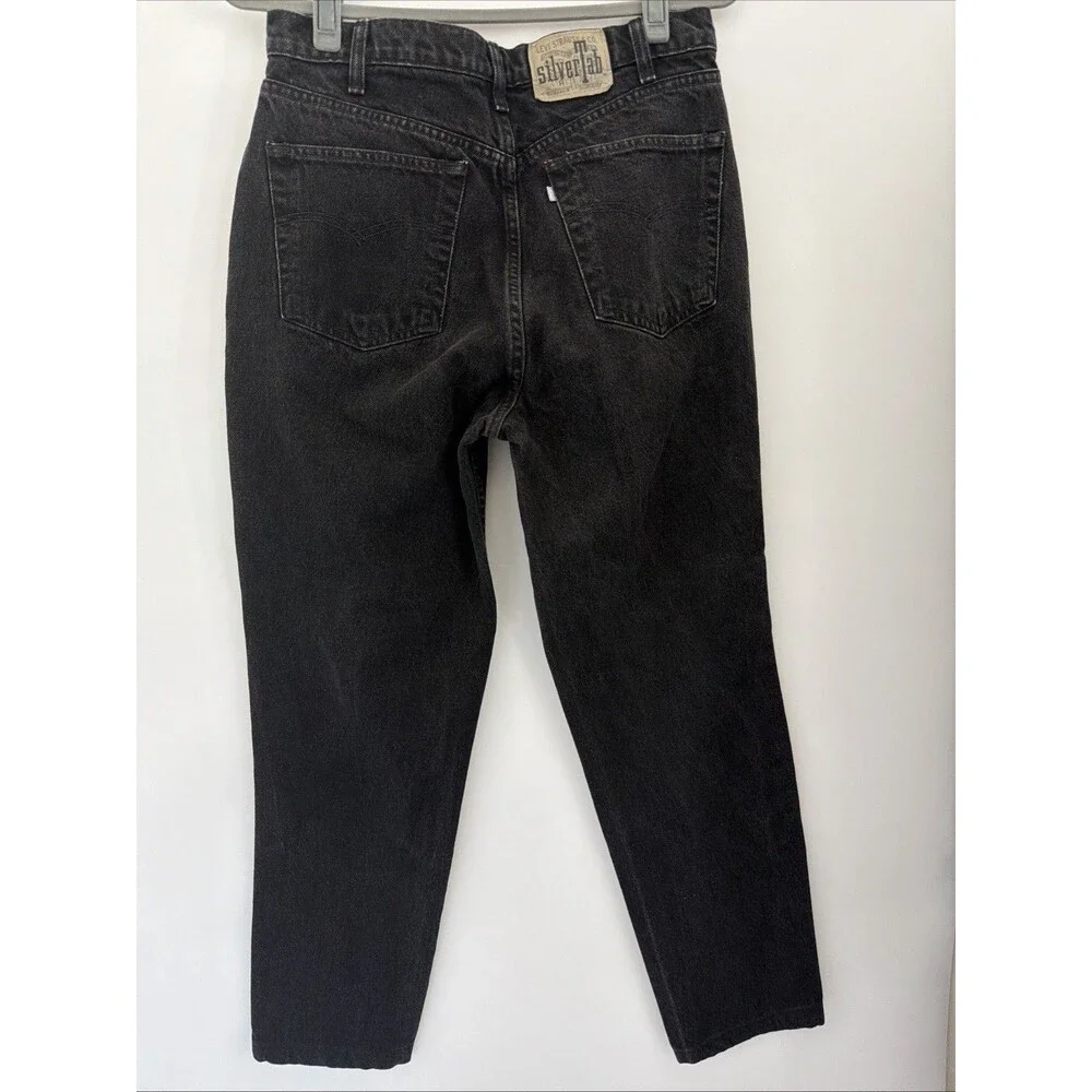 Vintage Levis Silver Tab Baggy Black Denim Jeans Men’s 31x29 USA 90s Y2K Skater